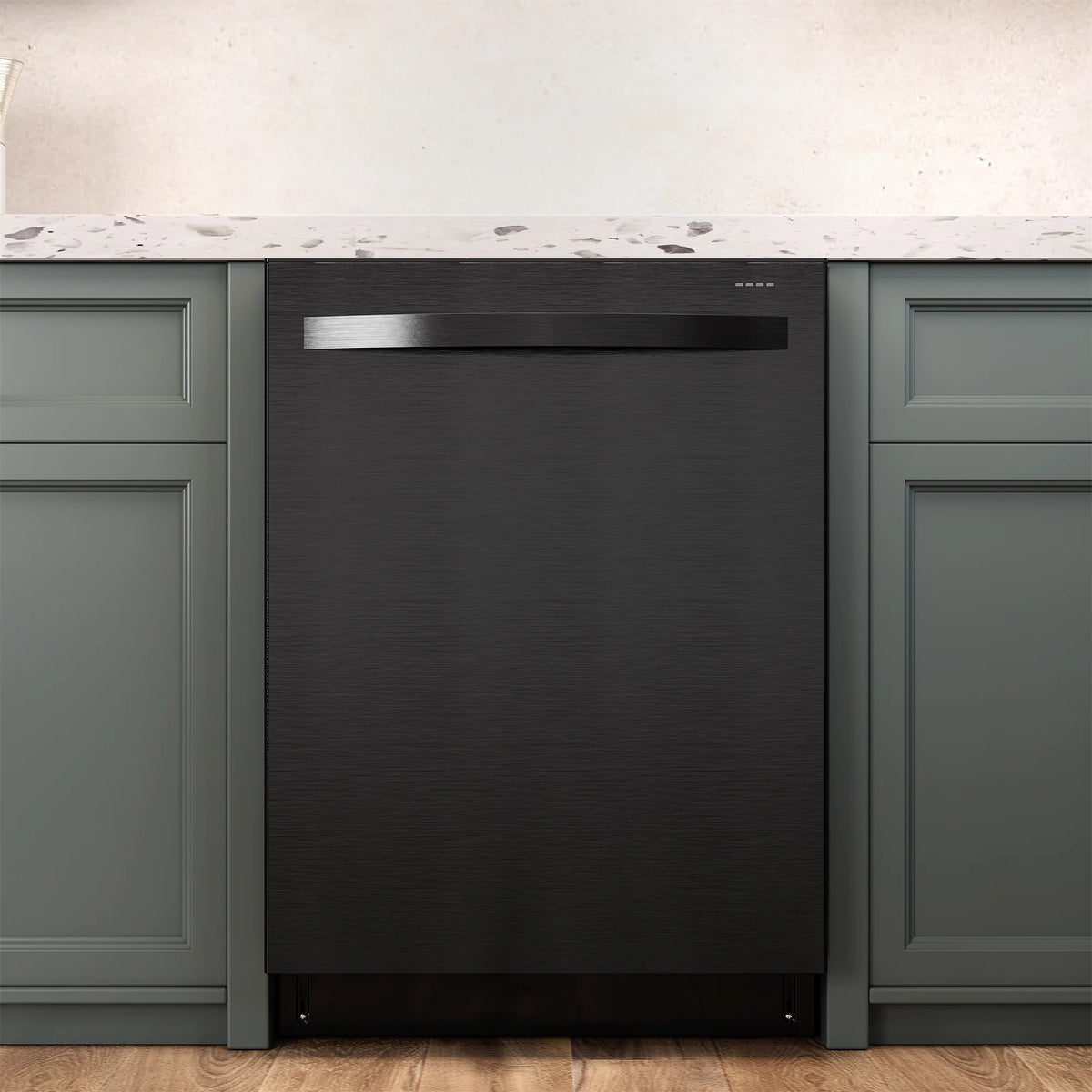 Sunvivi 24" Built-in Dishwasher, Stainless Steel Dish Washer Machine with Large 14-16 Place Settings, 8 Wash Cycles, Energy Star, Black
