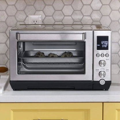 GE - Calrod 6-Slice Toaster Oven with Convection bake - Stainless Steel