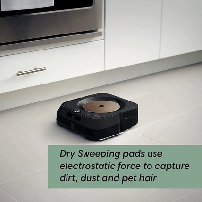 iRobot Braava Jet M6 6012 Ultimate Robot Mop- Wi-Fi Connected, Precision Jet Spray, Smart Mapping, Compatible with Alexa, Ideal for Multiple Rooms, Recharges and Resumes