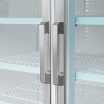 53 in. 2-Door Commercial Display Merchandiser Freezer 45 cu. ft. in White (MDF-2GD-45C-WH)