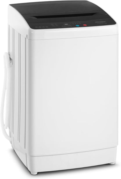 VINGLI 25LBS Full-Automatic Electric Laundry Machine�� Portable Washing Machine with Stainless Steel Drum, 110V Compact Washer, Washer and Dryer Combo for Apartment, Dorms, RV, Grey