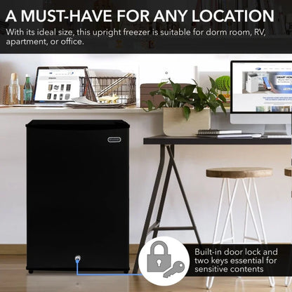 Whynter 3.0 cu ft Energy Star Upright Freezer in Black CUF-301BK
