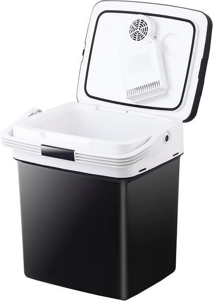 WOLEGEDO Portable RV Refrigerator 28 Qt(26L) Electric Cooler and Warmer 12V Mini Fridge for Car Camping, Fishing, Work Beach Picnic 29L