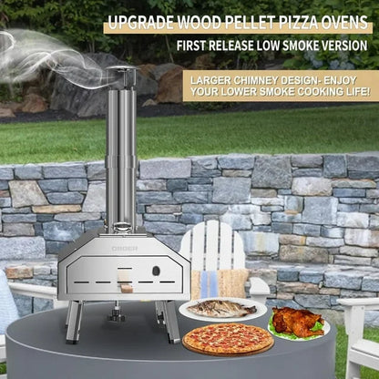 Lilypelle 16�� Dual-Fuel Outdoor Pizza Oven, Portable
