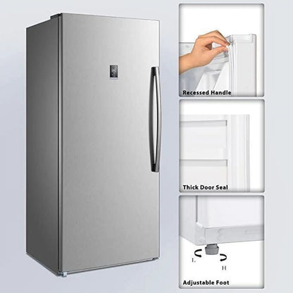 Smad 17 Cu ft Upright Freezer Large Capacity Fridge Refrigerator Frost Free Home Stainless Steel