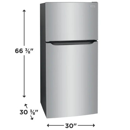 Frigidaire FFTR1835VS 18 Cu. Ft. Garage Ready Top Freezer Refrigerator, Stainless Steel