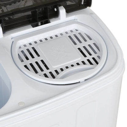 SuperDeal Compact Twin Tub Washing Machine Top Load 8 lbs Washer 5 lbs Dryer