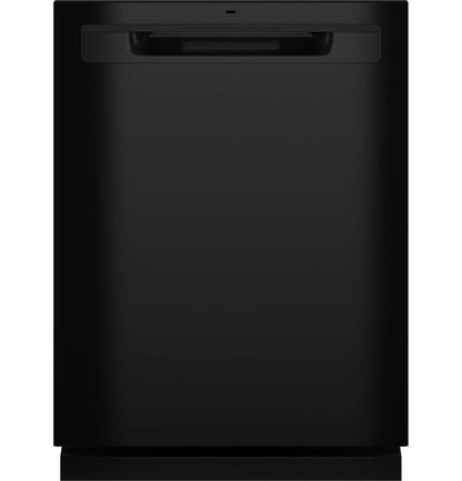 GE Top Control with Plastic Interior Dishwasher Sanitize Cycle & Dry Boost - GDP630PGRBB