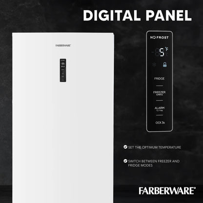 Farberware 21 cu. ft. Upright Convertible Freezer & Fridge, Garage Ready, White