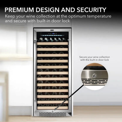 Whynter 24 inch Wine Cooler Refrigerator, 54 Bottle Wine Fridge with Stainless Steel Glass Door