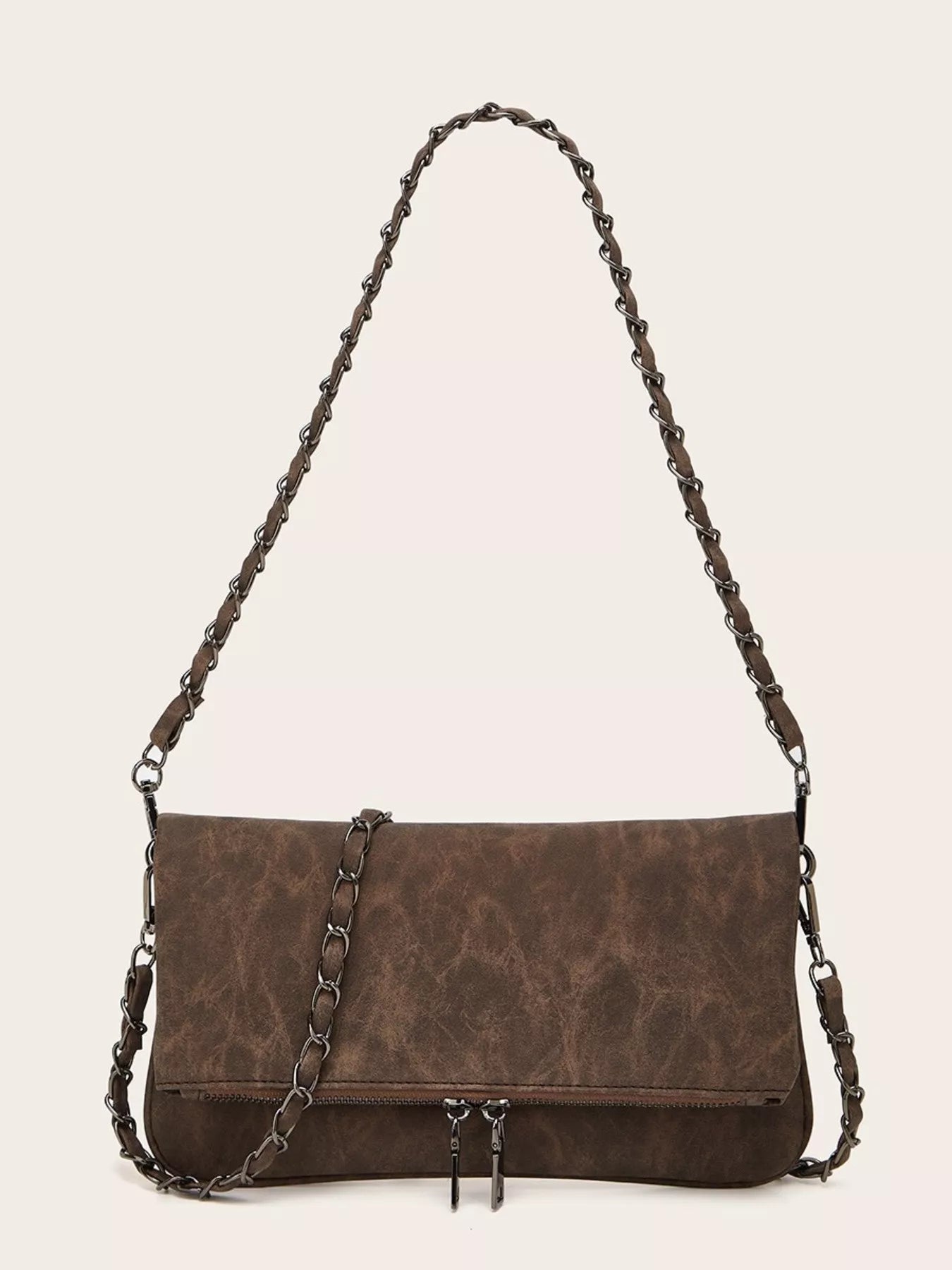 Women's PU leather chain strap shoulder bag