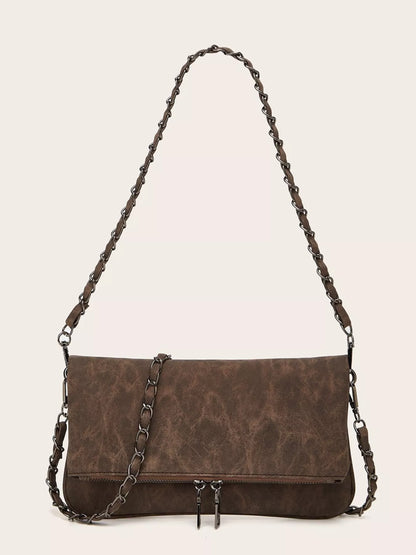 Women's PU leather chain strap shoulder bag
