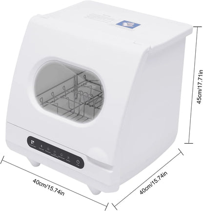 Portable Mini Countertop Dishwasher 1200W Compact Dishwasher, 5 Wash ProgramsPortable Dishwasher for Apartments, Dormitories and RVs