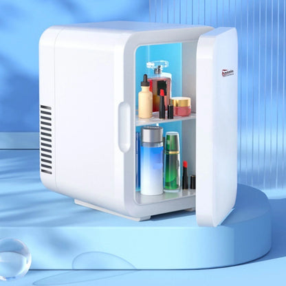 6L Mini Fridge for Bedroom - Car, Office Desk & College Dorm Room - 12v Portable Cooler & Warmer for Food, Drinks, Skincare, Beauty & Makeup - AC/DC Small Refrigerator Red