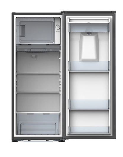 Galanz 6.5 Cu ft One Door Refrigerator, with Water Dispenser, Stainless Steel Look, Estar, New