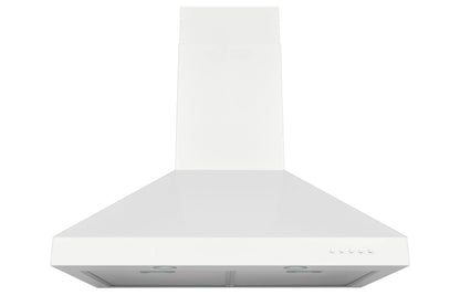 Hauslane Chef Series Base Model WM-530 30" Convertible Wall Mount Chimney Range Hood 120V in Matte White