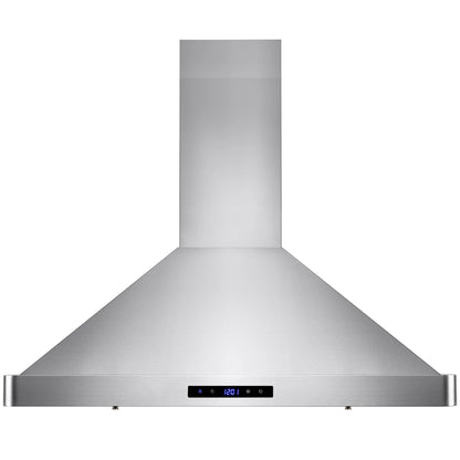 AKDY 30" European Stainless Steel Wall Mount Range Hood with Touch Control Panel
