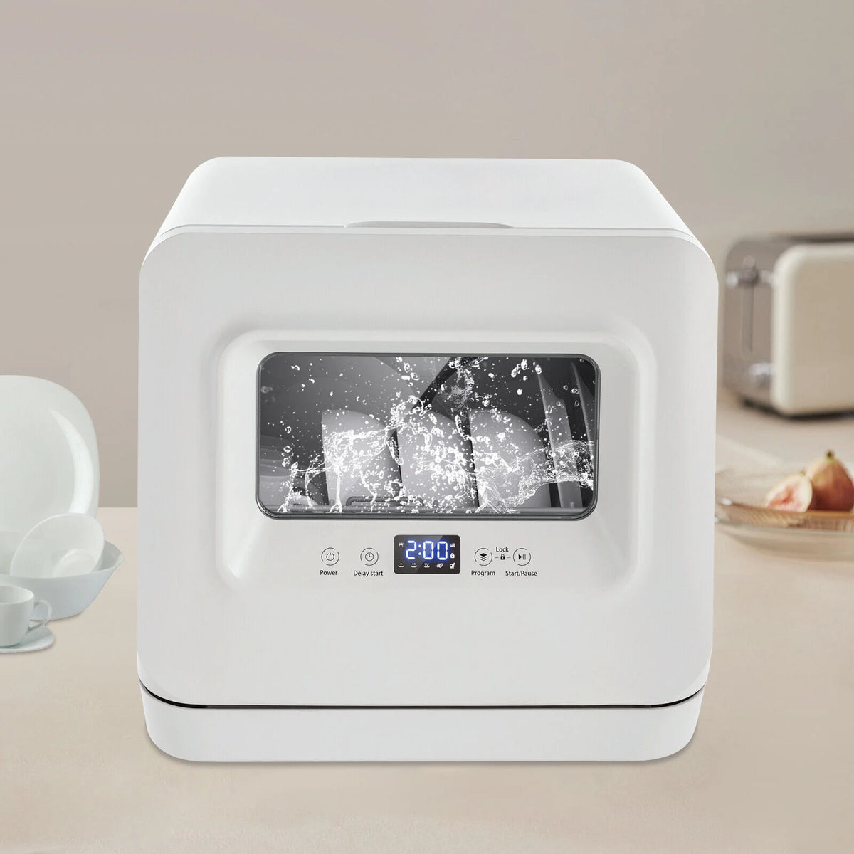 SHZICMY Portable Compact Countertop Mini Dishwasher with Water Tank Leak-Proof Air Dry