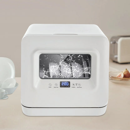 SHZICMY Portable Compact Countertop Mini Dishwasher with Water Tank Leak-Proof Air Dry