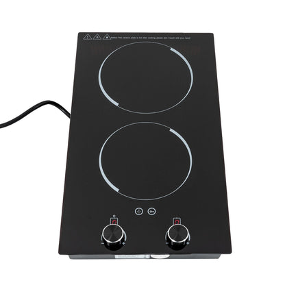 2100W Electric Induction Cooktop Stove Top 2-Burner Touch Control + Child Lock