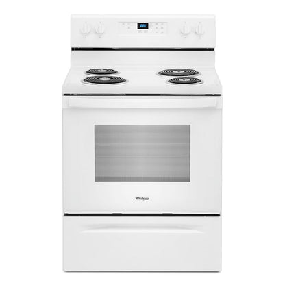 WHIRLPOOL WFC150M0JW 30" freestanding coil electric range