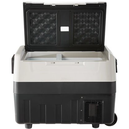 BENTISM Car Refrigerator 58Qt, 12v Portable Freezer with  Dual Zone, 12/24V DC & 110-240V AC Electric Cooler with -4a??-50a?? Cooling Range, for Car Truck Vehicle RV Boat