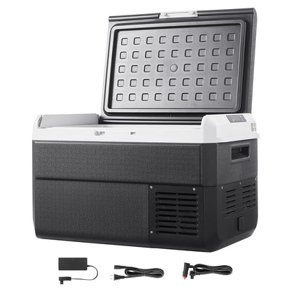 VEVOR Portable Car Refrigerator 42 Qt, 12V Portable Freezer with Single Zone, 12/24V DC & 110-240V AC Electric Cooler with -4℉-68℉ Cooling Range, for Car Truck Vehicle RV Boat Outdoor & Home use