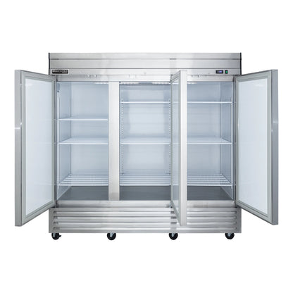 Maxx Cold V-Series 3 Door Reach-In Freezer, Bottom Mount, 81"W, 65 cu. ft. Storage Capacity, in Stainless Steel (MVF-72FDHC)