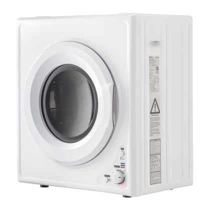 GYJ40-168I1 Compact portable Household clothes Dryer 4KG 2.6CUFT with Stainless Steel Drum White 120V 1400W MECHANICAL Control