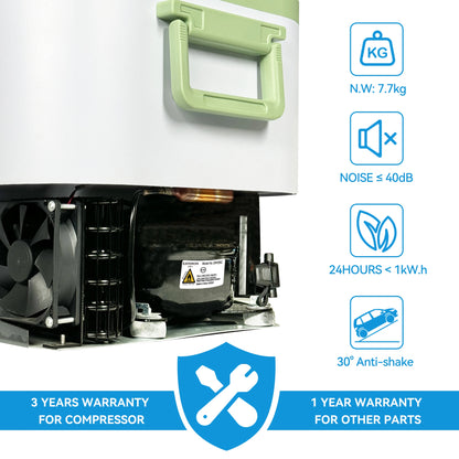 Portable Fridge 19 QT(18 Liter) 12 Volt Fridge Car Freezer Compressor Cooler 12/24V DC 110��240V AC for Camping Truck RV Boat & Home Use -18��~+15��