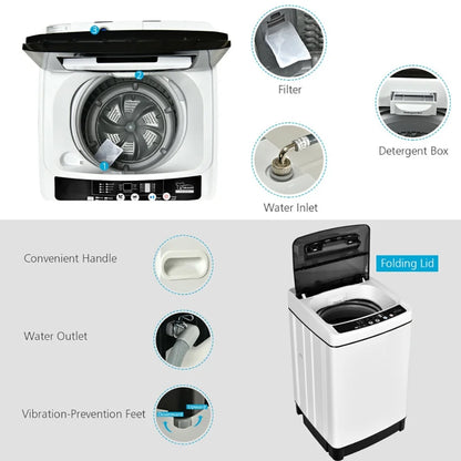 Kadyn 1.5 cu ft Full-Automatic Washing Machine with Stainless Steel Inner Barrel
