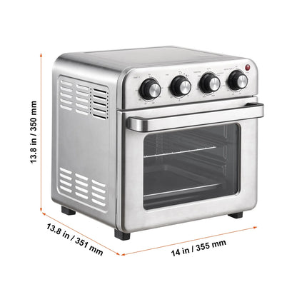 KFFKFF 7-IN-1 Air Fryer Toaster Oven 18L Stainless Steel 1700W Convection Oven