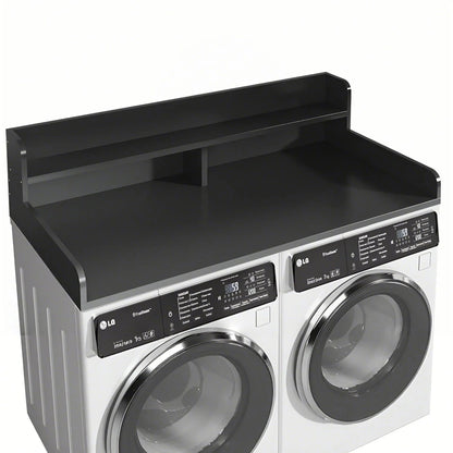 S-HOME Large Space 2-Tier Washer and Dryer Countertop with 2.75 Inch H Guard, 54 Inch W x 27.5 Inch D Topper for Laundry Room