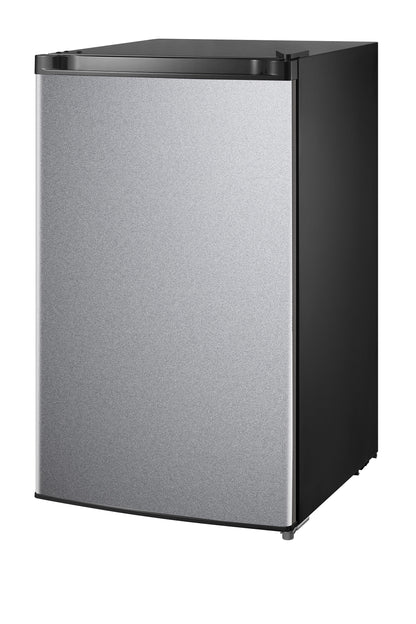 Mainstays 4. 4 Cu. ft. Single Door Mini Refrigerator, Stainless Steel Look