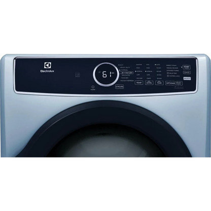 Electrolux 27 Inch Gas Dryer with 8.0 Cu. Ft. Capacity, Moisture Sensor, Reversible Door in Blue ELFG7437AG