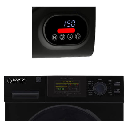 Equator Advanced Appliances Stainless Steel Washer/Compact Short Dryer in Black