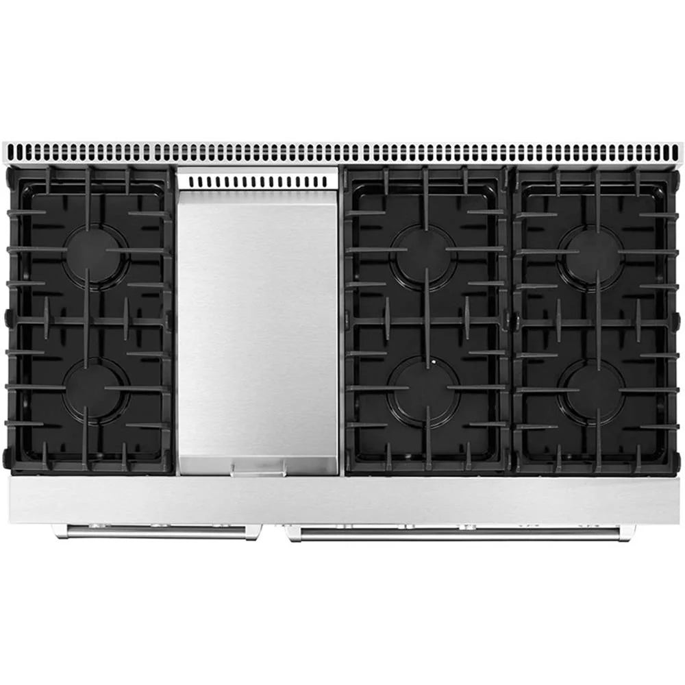 Cosmo 48" Double Oven Gas Range & Dishwasher & French Door Refrigerator Set