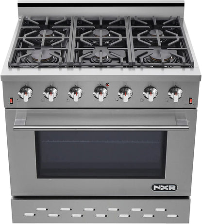 NXR Range 36�?5.5 cu ft Gas Range in Stainless Steel