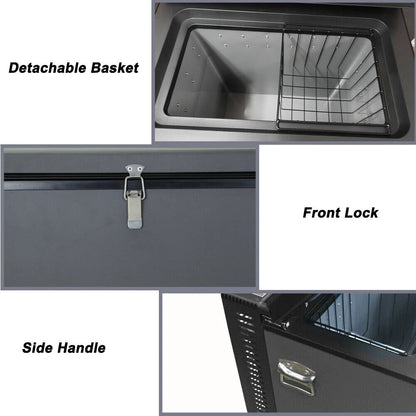 Smad 2.4 Cu ft Gas Fridge Chest Freezer Refrigerator 12V/110V Caravan Truck Home