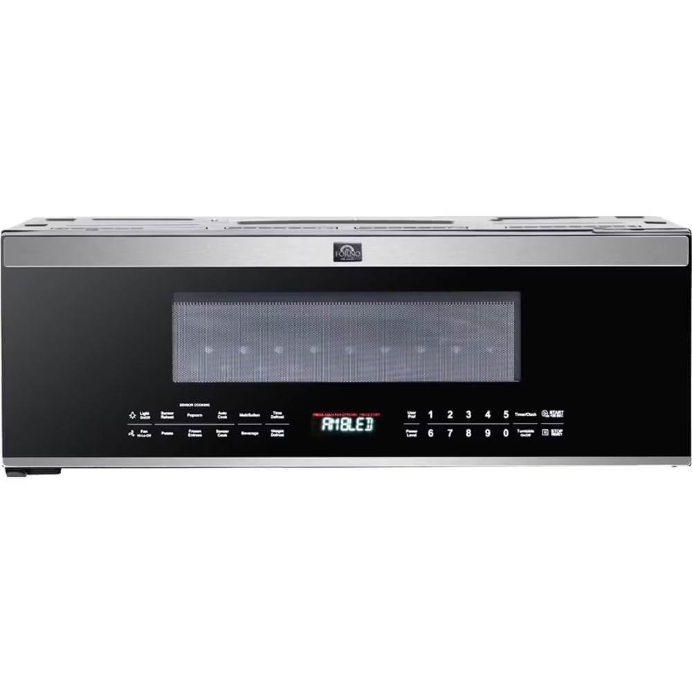 Forno Padula Over the Range Microwave, 30-Inch 1.2 cu.ft., Stainless Steel, 400 CFM, Sensor Cook