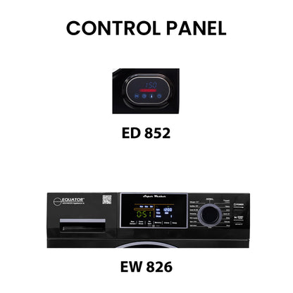 Equator 110V 1.6 cf Washer w/ Pet Cycle & 110V 3.5cf Vented Digital Sensor Dryer in Black