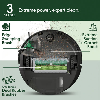 iRobot Roomba Max 705 Vac Robot Vacuum + AutoEmpty Dock - Extreme Power-Lifting Suction, Anti-Tangle Dual Rubber Brushes, Self-Empties, Recognizes and Avoids Obstacles, LiDAR Navigation