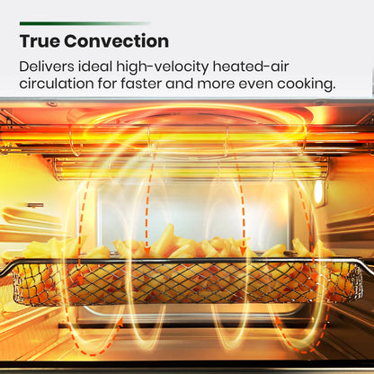VAL CUCINA 10-IN-1 AIR FRYER TOASTER OVEN -  BRUSHED STAINLESS STEEL