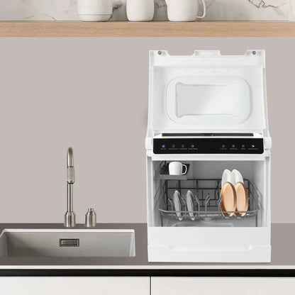 User-Friendly Dishwasher, Touchscreen Control with Visual Window, Top-Load Design with Sunken Handle, Easy for Elderly Users