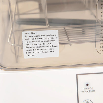 TFCFL 800W Portable Mini Dishwasher Countertop Dish Washing Machine w/ Washing Programs