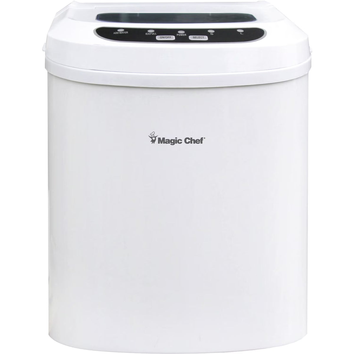 Magic Chef 27 lb. Capacity Portable Countertop Ice Maker, White and Makes Bullet Ice