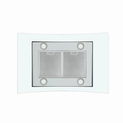 "Joeaonz 36"" Stainless Steel Island Mount Range Hood, Quiet 900CFM, 3-Speed Vent with Button Control and LED Bulb"