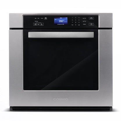 Cosmo 3 Piece Kitchen Appliance Package With 36" Electric Cooktop 36" Wall Mount Range Hood 24" Single Electric Wall Oven Kitchen Appliance Bundles