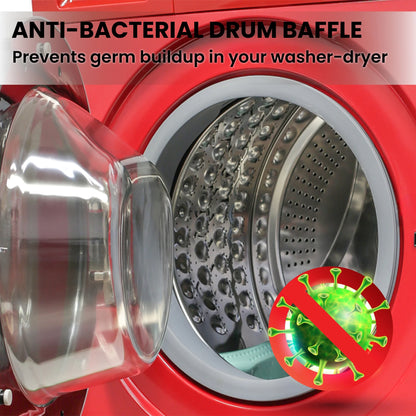Equator All-in-One Washer Dryer VENTLESS/VENTED PET cycle 1.62cf/15lbs 110V in Merlot