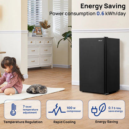 3.2 cu ft 115V Home Refrigerator 32~50a?? Compact Fridge Energy Saving Low Noise